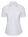 Dames blouse korte mouw Poplin Russell R-935F-0 White